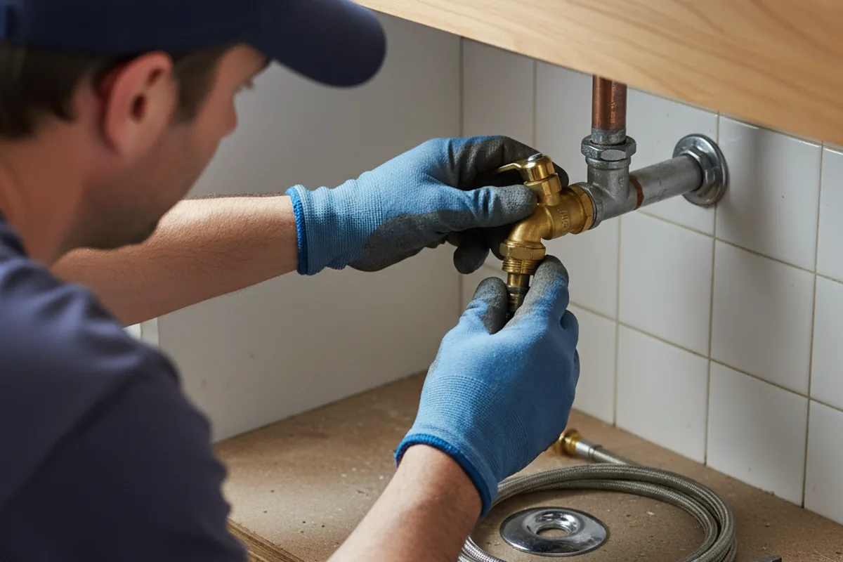 Shutoff valve and fitting work during Repiping in Arab
